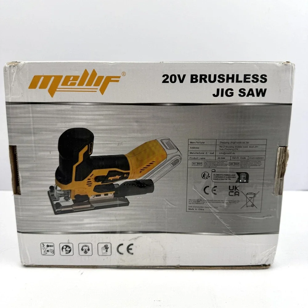 Mellif 20V Brushless Jig Saw JS-DCB20 Cordless Yellow Tool Only No Battery